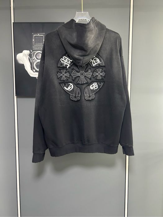 CHROME HEARTS худи мужское оверсайз унисекс серое черное оригинал