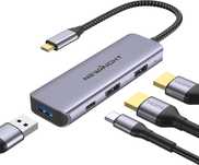 HUB Newmight 4 w 1 Podwójny adapter HDMI do 2 monitorów,