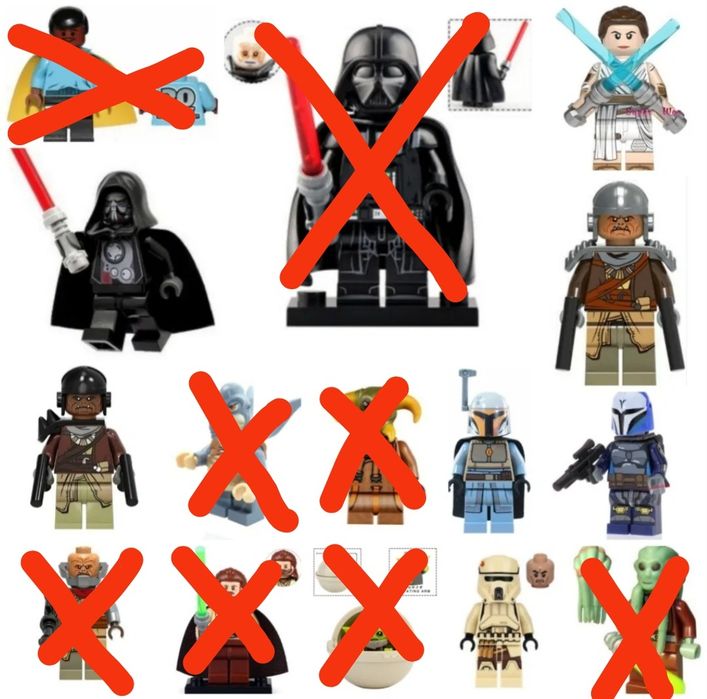 Minifiguras "Star Wars - Mandalorian" (compatível c/ Lego)