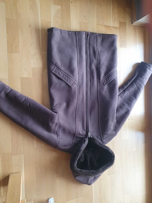 kożuch damski z kapturem 36