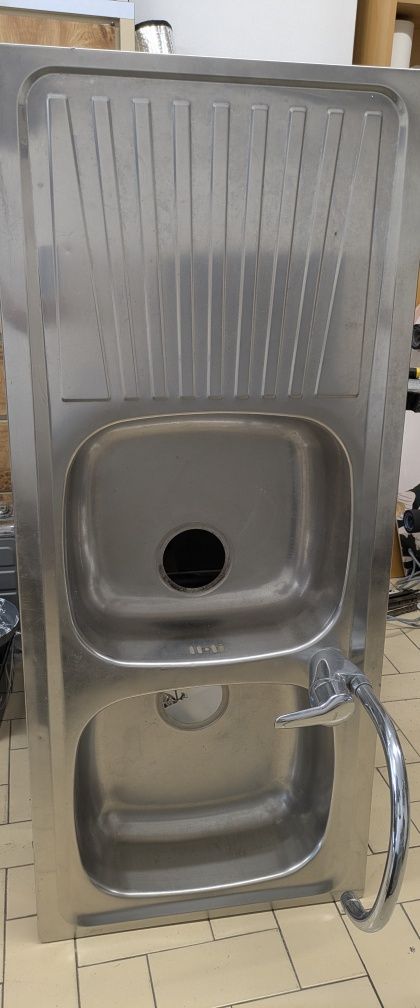 Pia inox 2 cubas + torneira