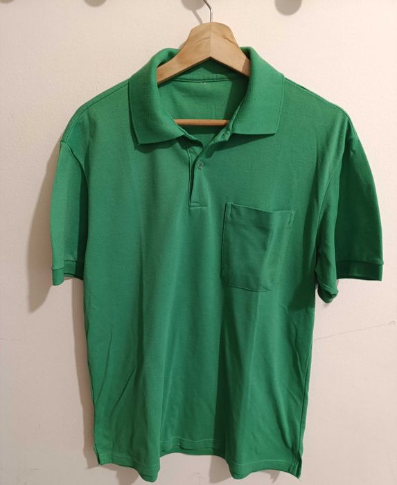 T´Shirt / Polo Verde,  bolso à frente - Tamanho L