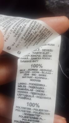 Sukienka panterka rozm. 38, 100% jedwab