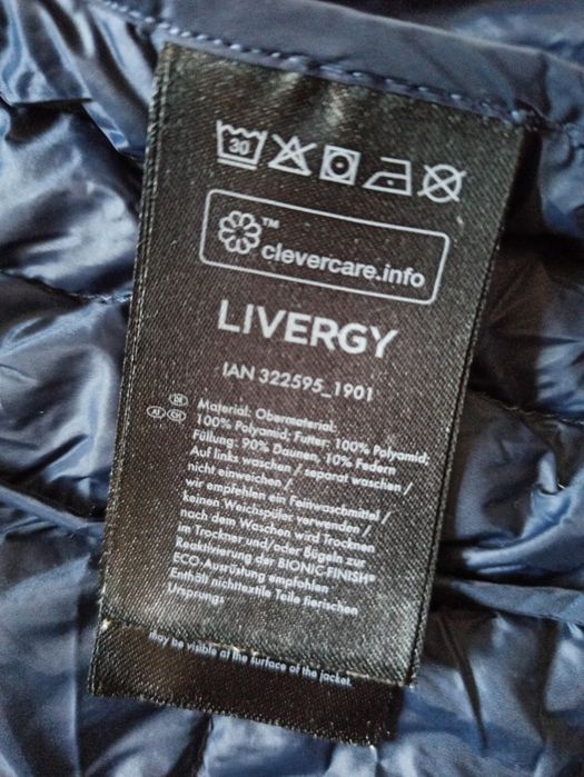 Чоловіча пухова куртка livergy.