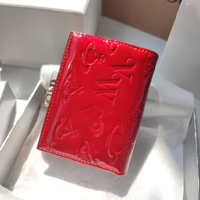 Оригінальний  Гаманець Vivienne Westwood Шкіряний Червоний Лакований