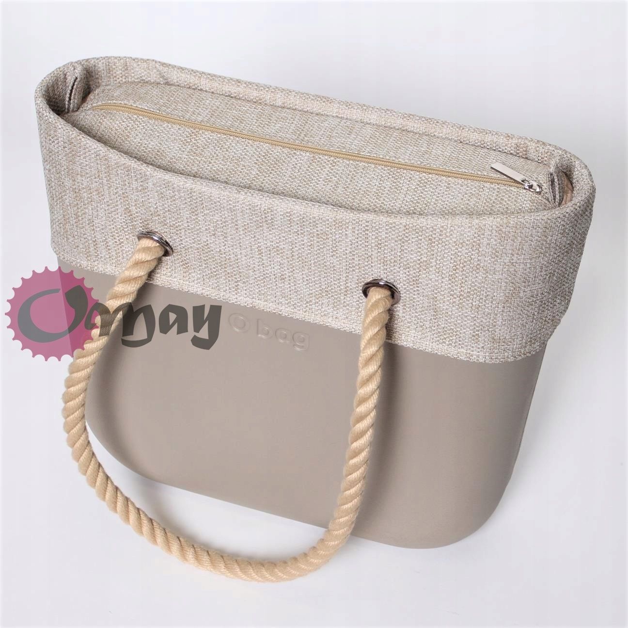 organizer OBAG STANDARD +OPASKA struktura beżowa 2 kieszenie OMAY