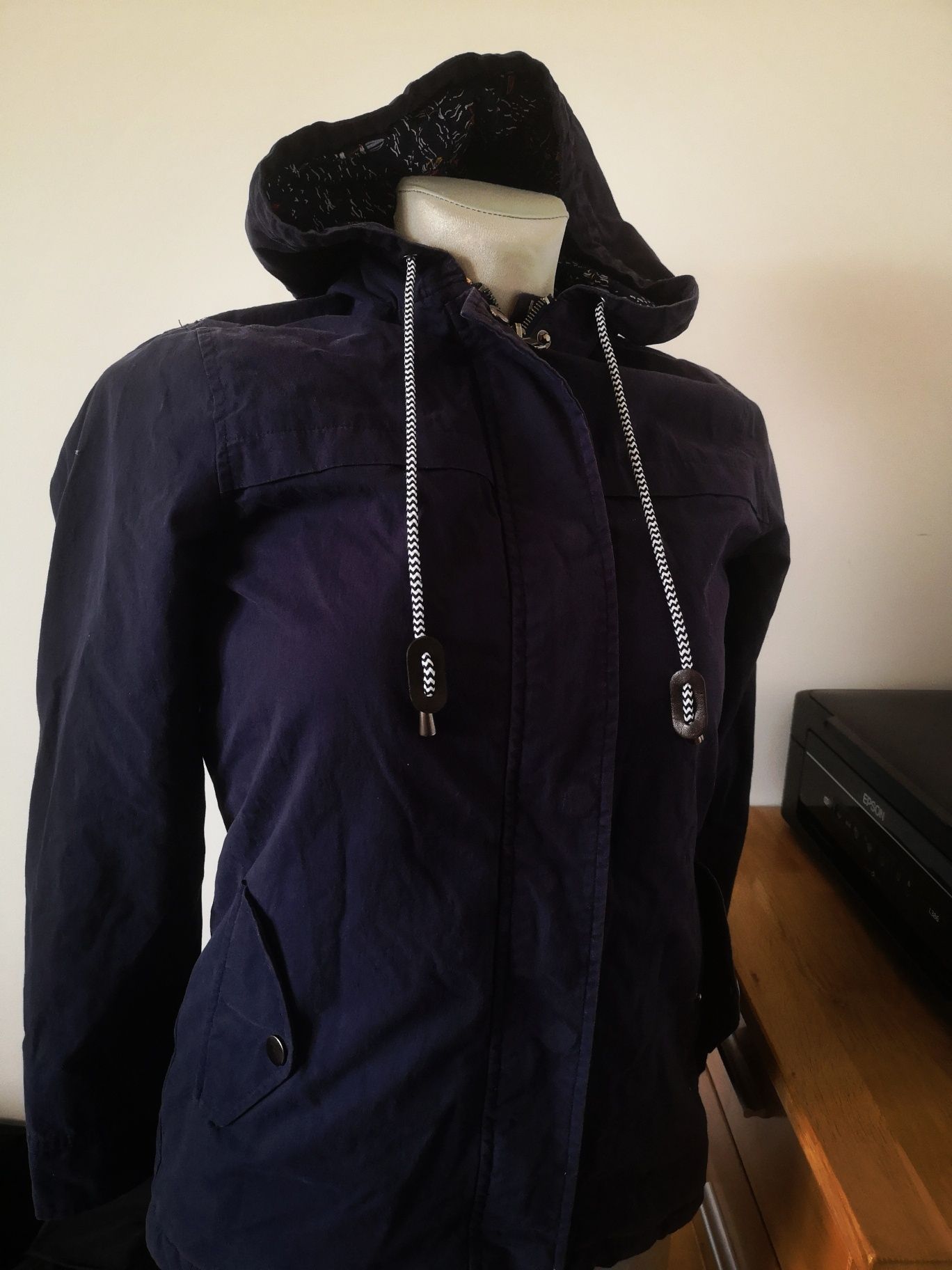 Kurtka parka 36 S  Dickins&Jones lekka granatowa