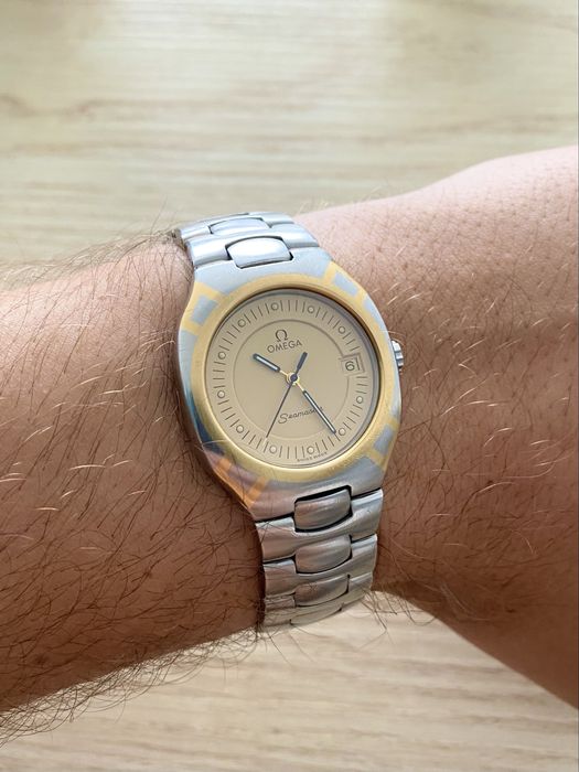 Omega Seamaster Polaris Quartz stal zloto