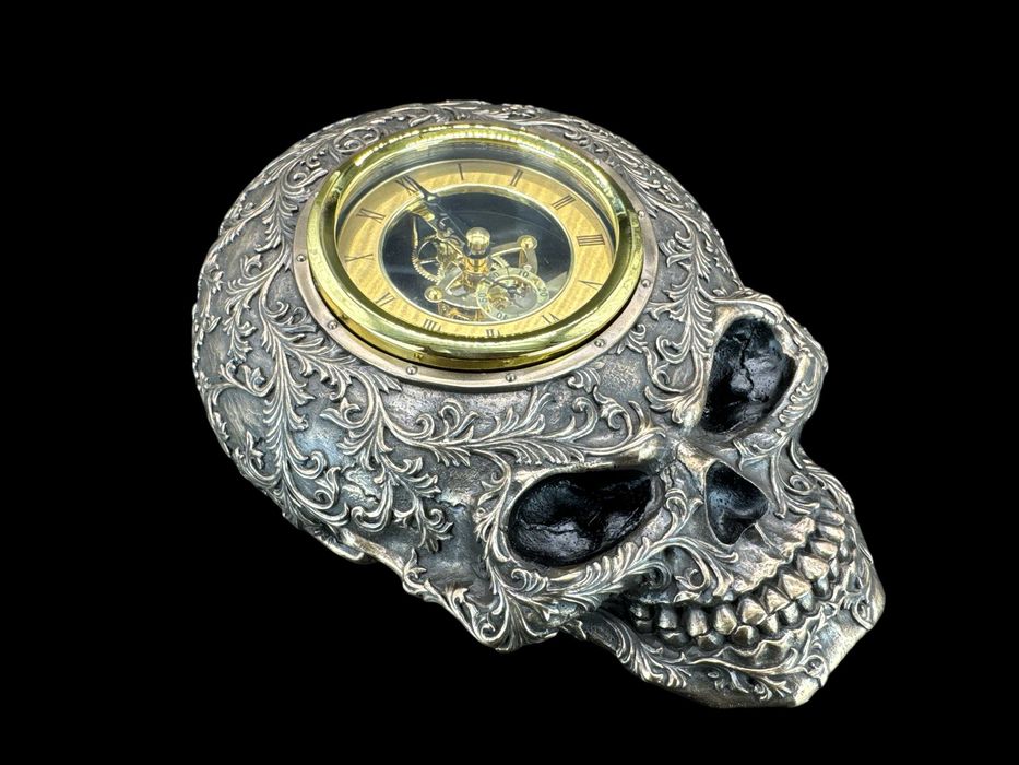 Steampunk Wiszący Zegar Czaszka Veronese Wu77266a4