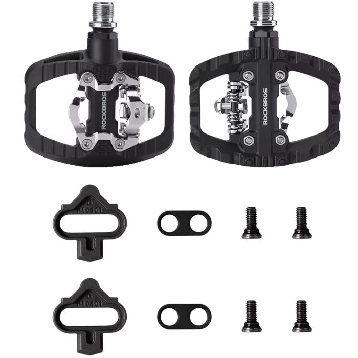 Pedały Rowerowe Mtb Platformowe Spd Dwustronne Nylonowe Rockbros Pd303