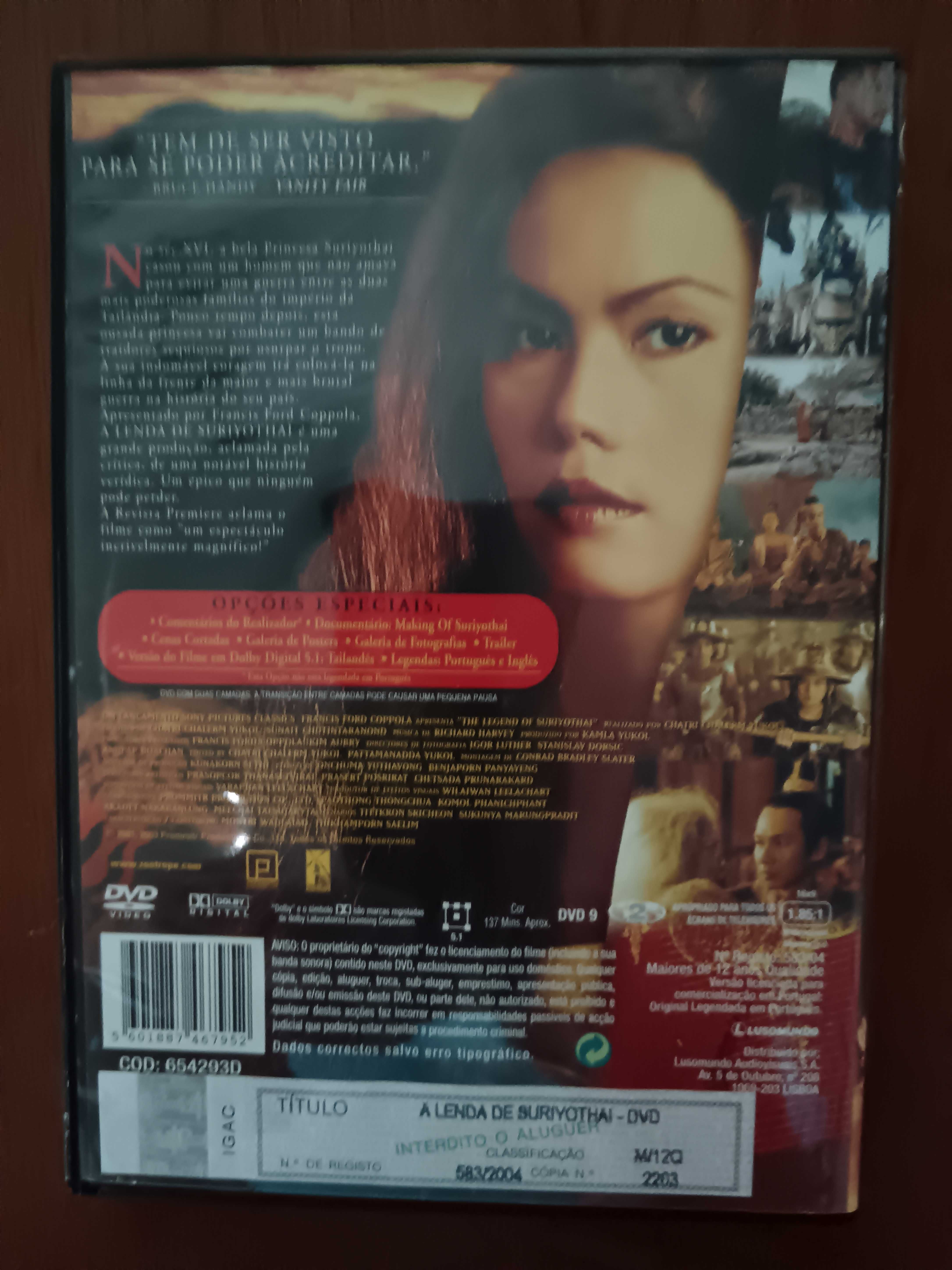 filme dvd original - a lenda de suriyothai