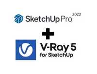 Sketchup Pro 2022 PL + VRay 5 Licencja Dożywotnia Windows
