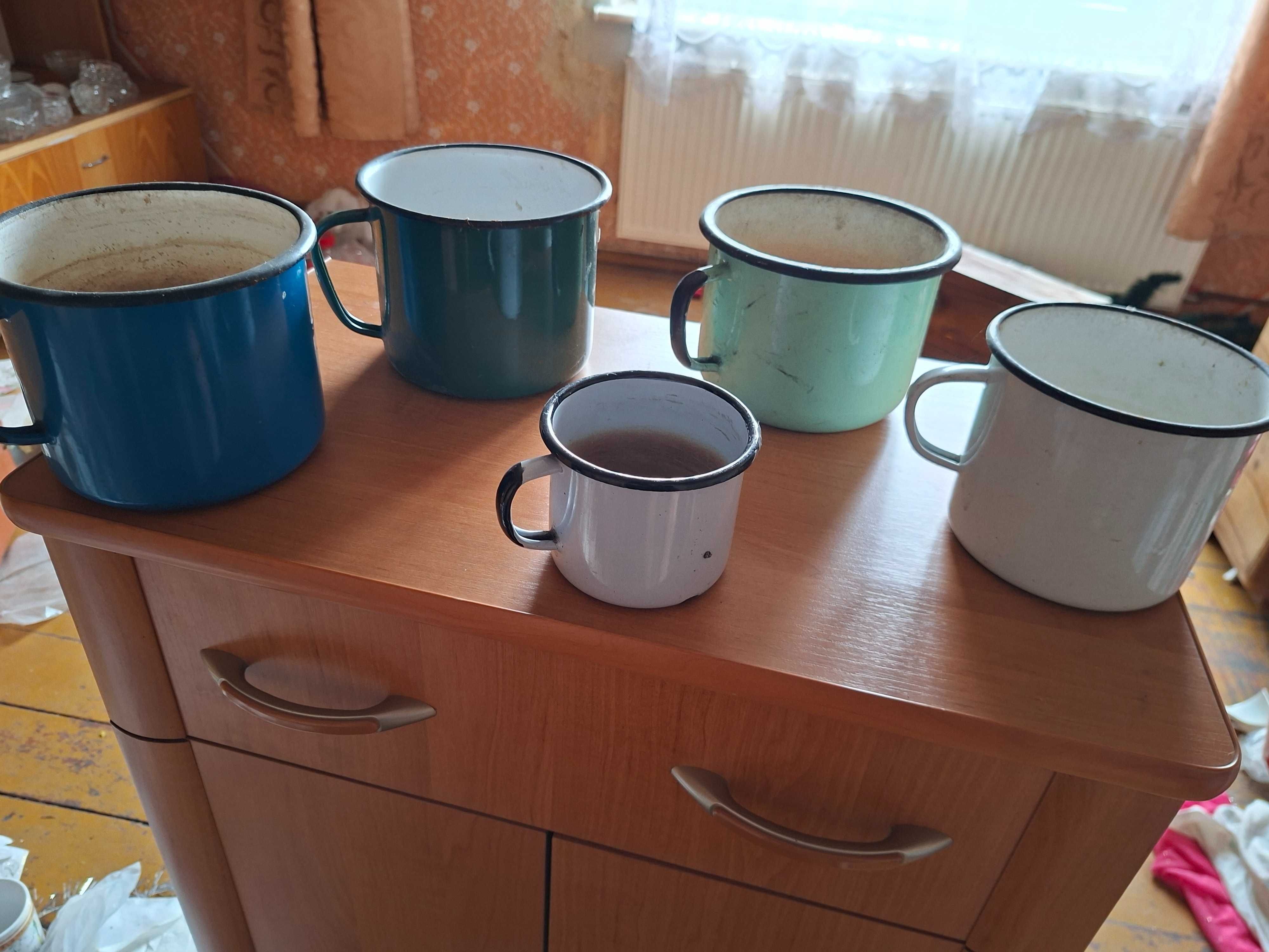 Garnki emaliowane PRL