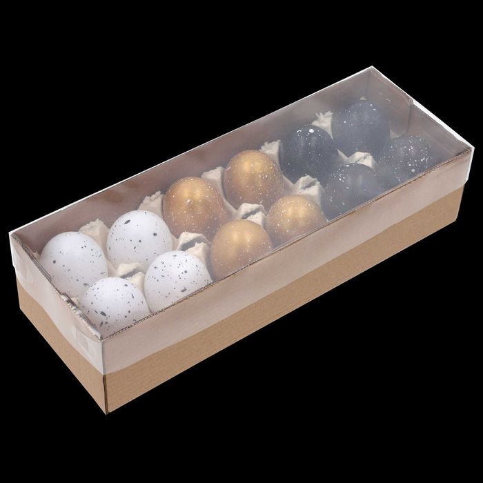 Pisanki wielkanocne w pudełku 12 szt. 6 cm
