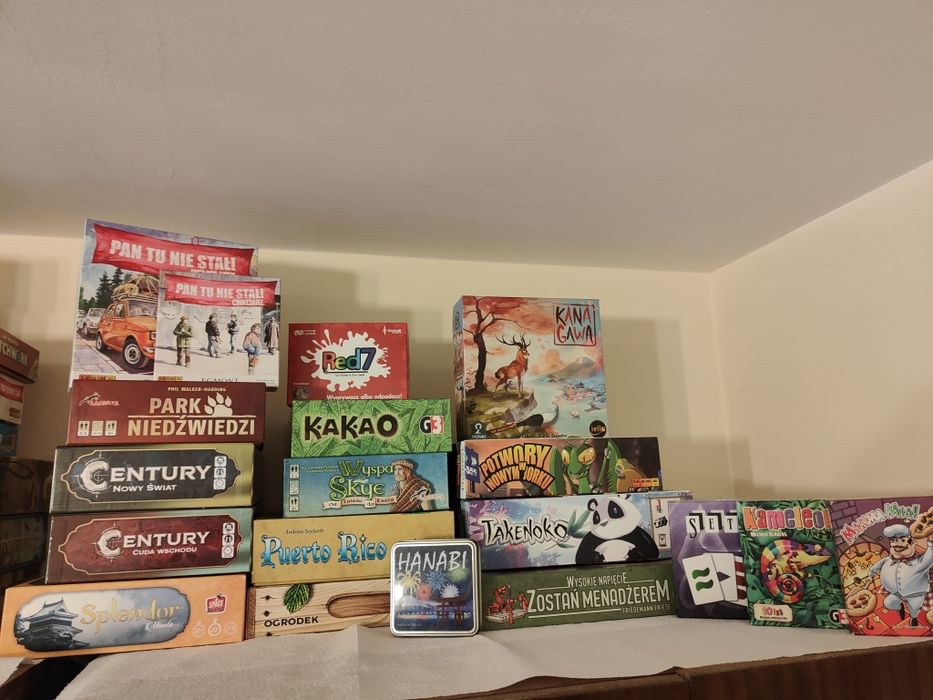 Gry planszowe, Century, Wysokie napięcie, Puerto Rico, Takenoko,