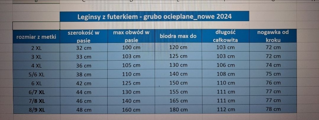 Nowe Leginsy spodnie damskie ciepłe term grubo ocieplane futro 6/7 xl