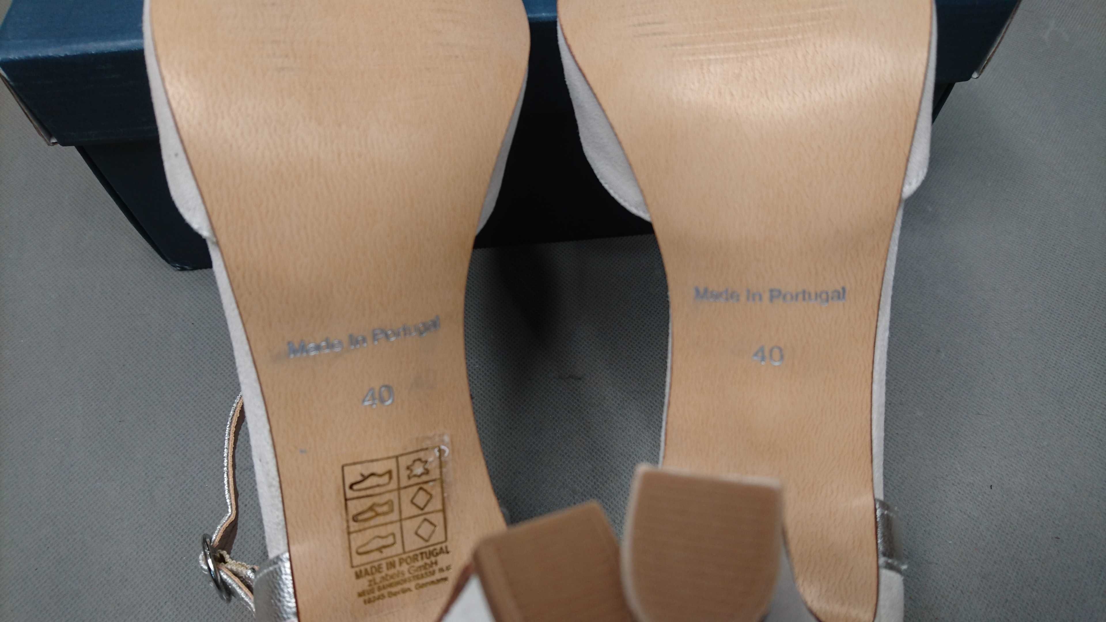 Buty Szpilki Czółenka Pier One High Heels Leather Pumps Beige R.40