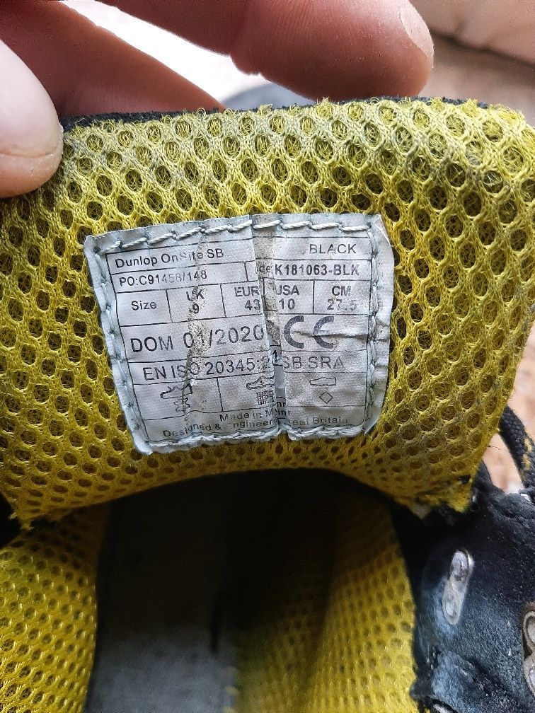 Ботинки робочі Dunlop 43 робоче взуття