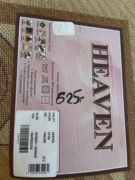 Piękny duży dywan beż brąz vintage 240x330