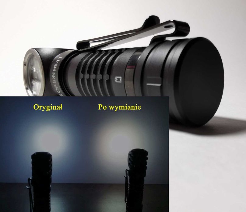 Potężna czołówka, 4 diody Nichia 519A, CRI>90, 5700K