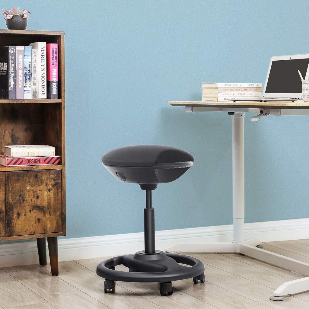 biurowy, ergonomiczny taboret czarny OSC06BK