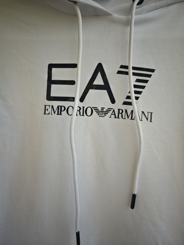 Biała długa bluza damska Emporio Armani EA7 rozm M/L