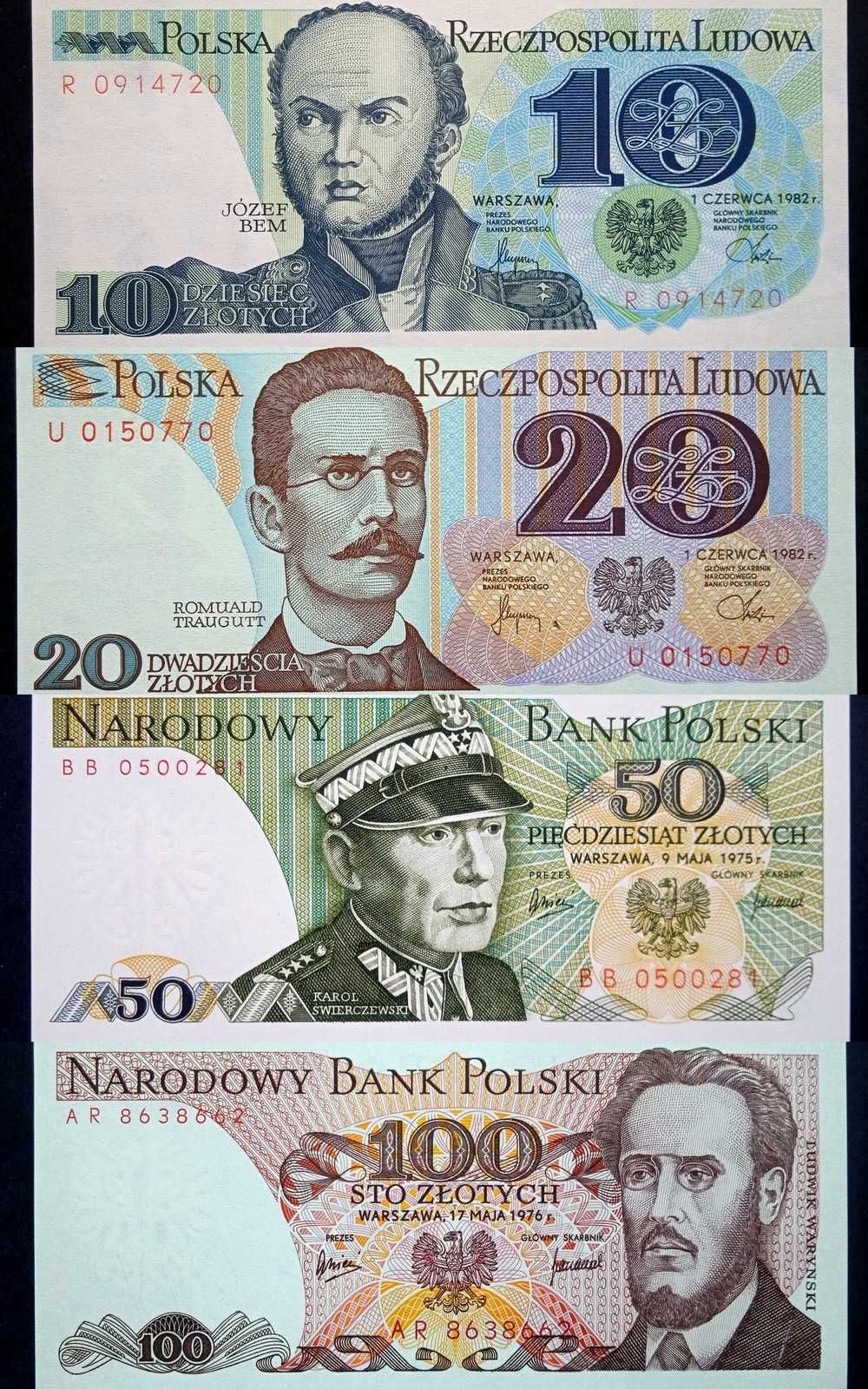 Banknoty PRL z katalogu NBP stan UNC