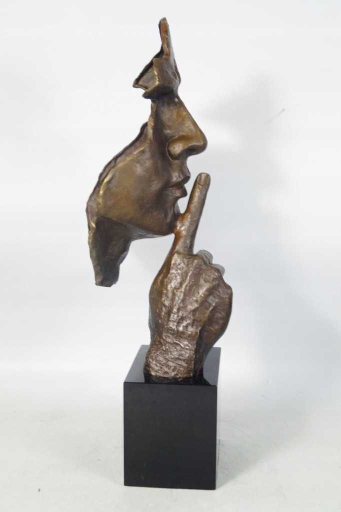 Figura z brązu rzeźba SALVADOR DALI cisza - maska