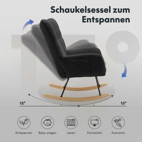 FLEXISPOT fotel bujany z wysokim oparciem i podłokietnikami