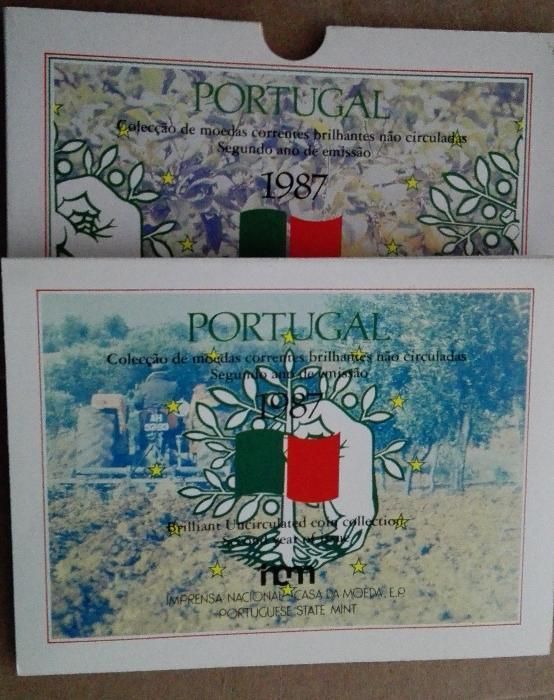 1987 - Moedas correntes brilhantes não circuladas - 1987