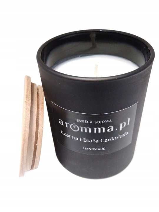 Świeca sojowa Czarna i Biała Czekolada 300 ml Aromma