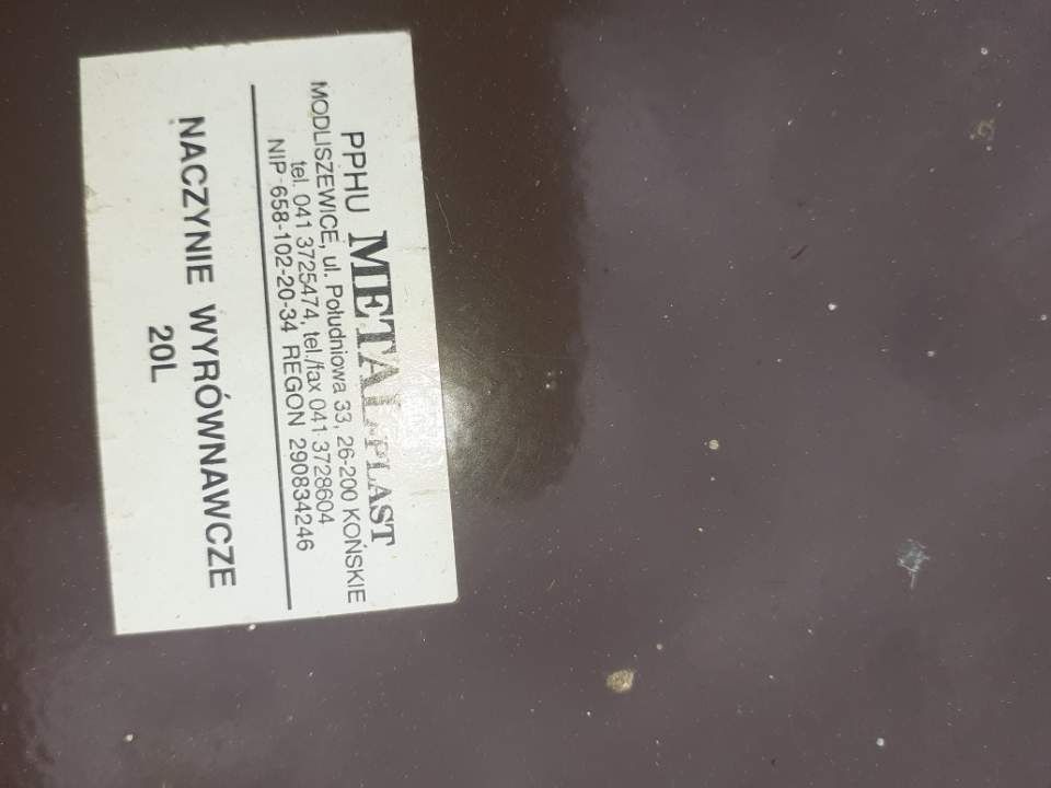 Zbiornik wyrównawczy 20L pojemnik wyrównawczy do CO