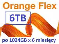 Orange Flex - unikalny kod na Internet 6TB (po 1TB przez 6miesięcy)