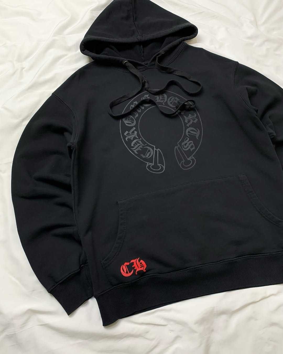 худи черный chrome hearts