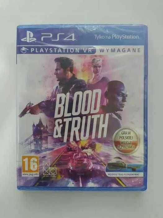 NOWA Blood & Truth VR PS4 Polska wersja gry PL vr wymagane gra folia
