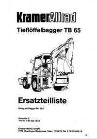 Katalog części Kramer TB65