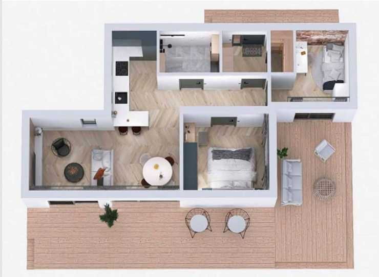 BORA BORA - dom modułowy, dom szkieletowy, całoroczny - 70m2