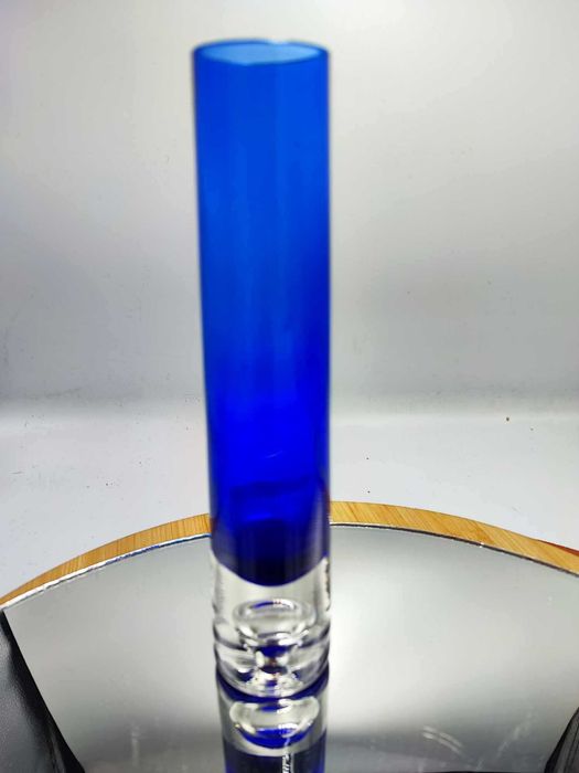 Wazon,kobaltowy,szklany,Willy Johansson dla HADELAND,vintage