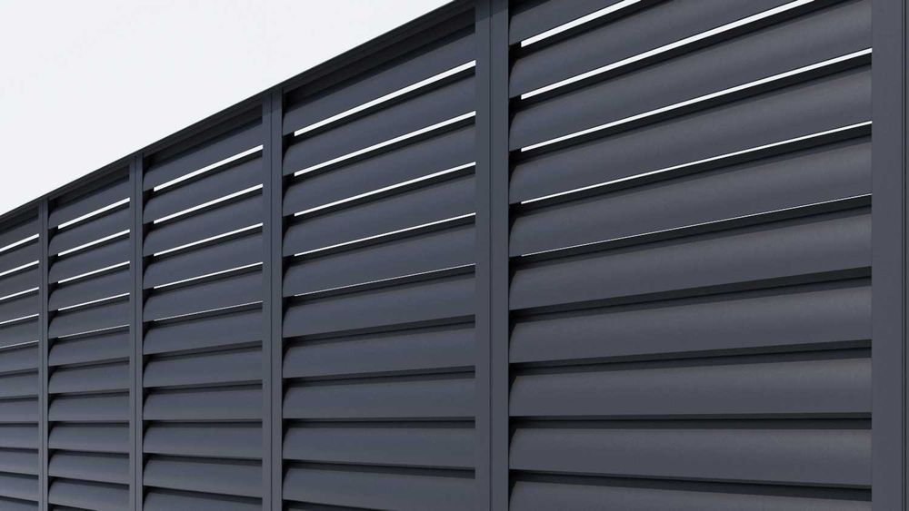 Забор жалюзі, паркан з профнастилу, сітки. Навіс для авто під ключ