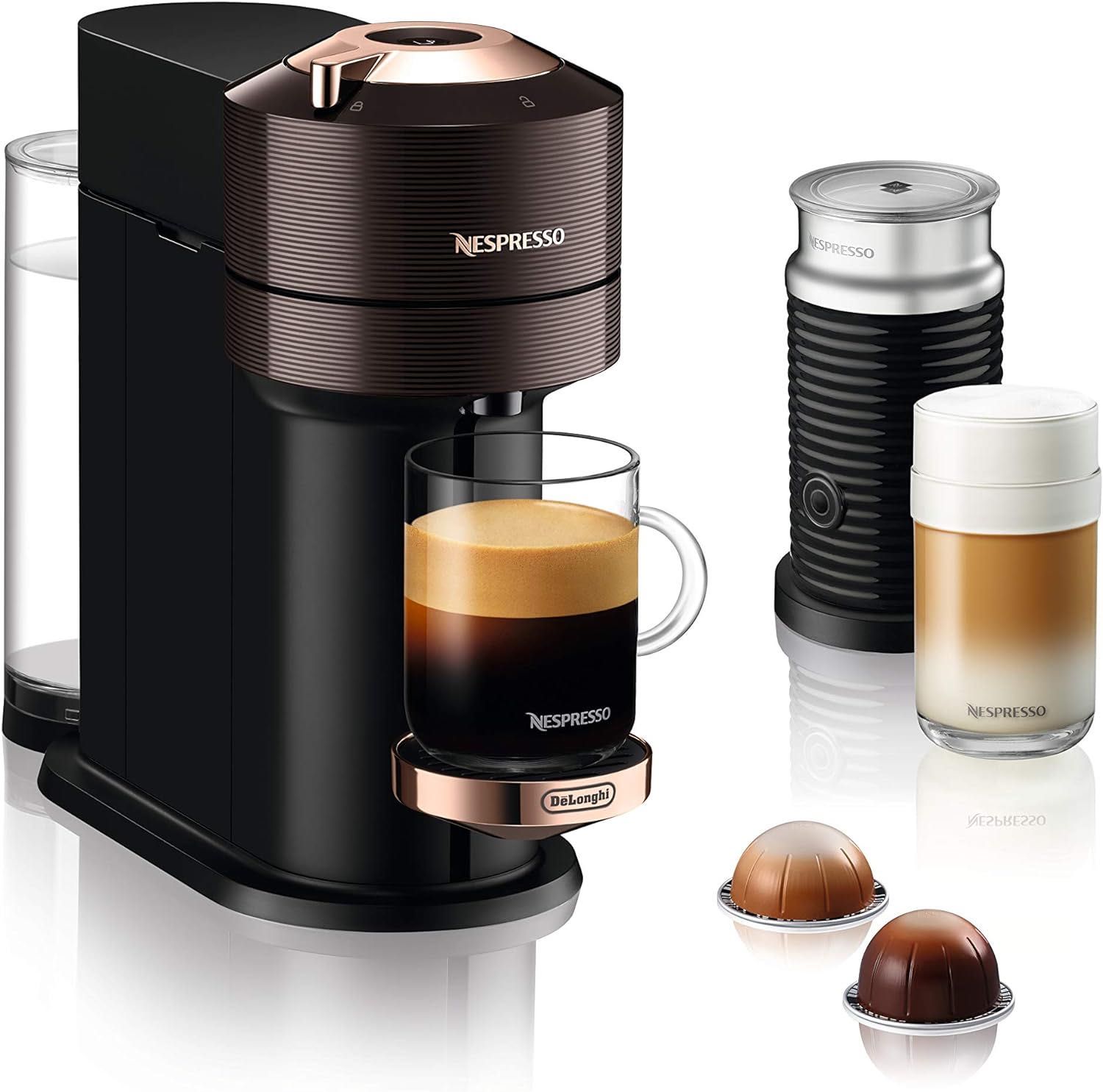 Ekspres De'Longhi Nespresso Vertuo ze spieniaczem do mleka. P22A14