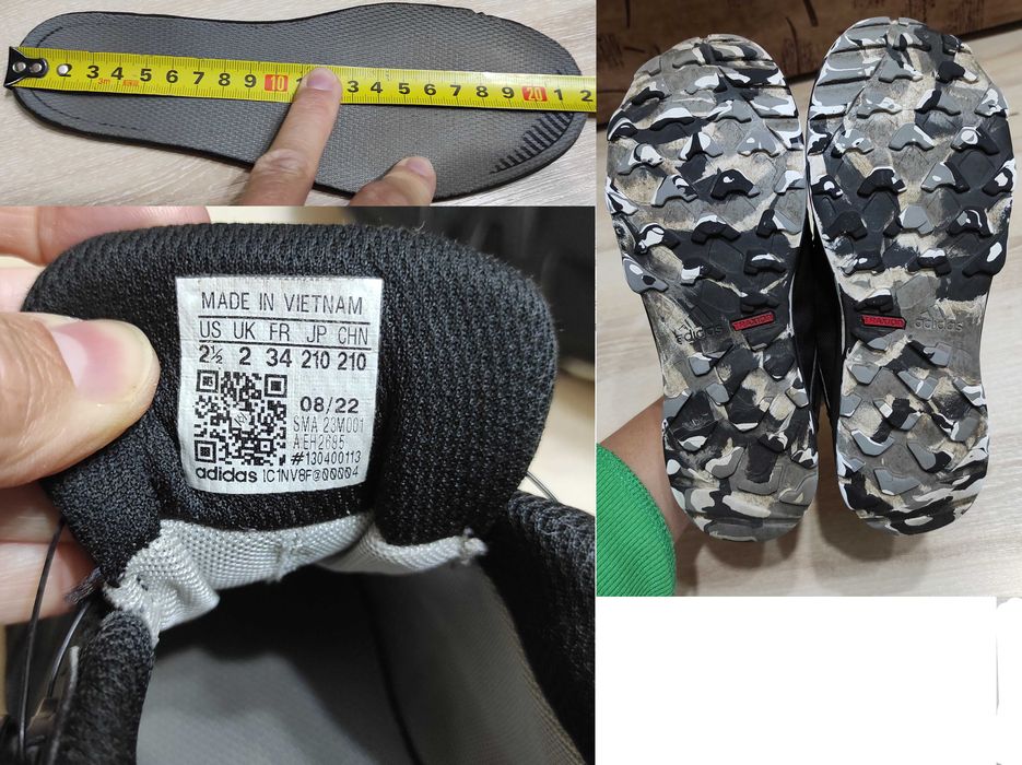 Брендовые водостойкие термо кроссовки adidas Terrex 34 размер
