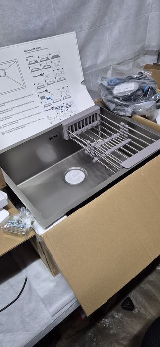 Zlew Jednokomorowy z ociekaczem Stal Nierdzewna Gruba Ciezki