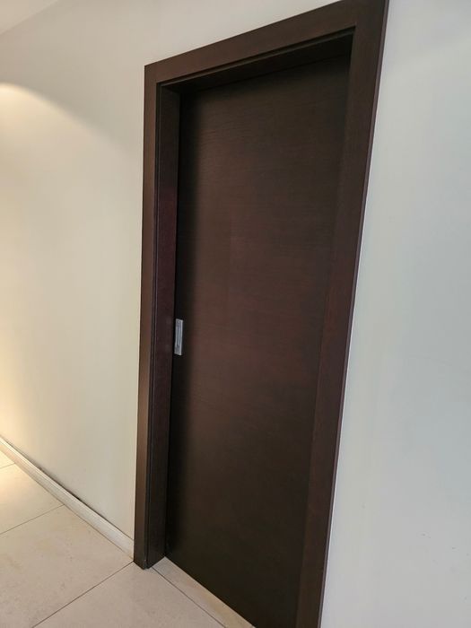 Drzwi mahoniowe + ościeżnice + klamki