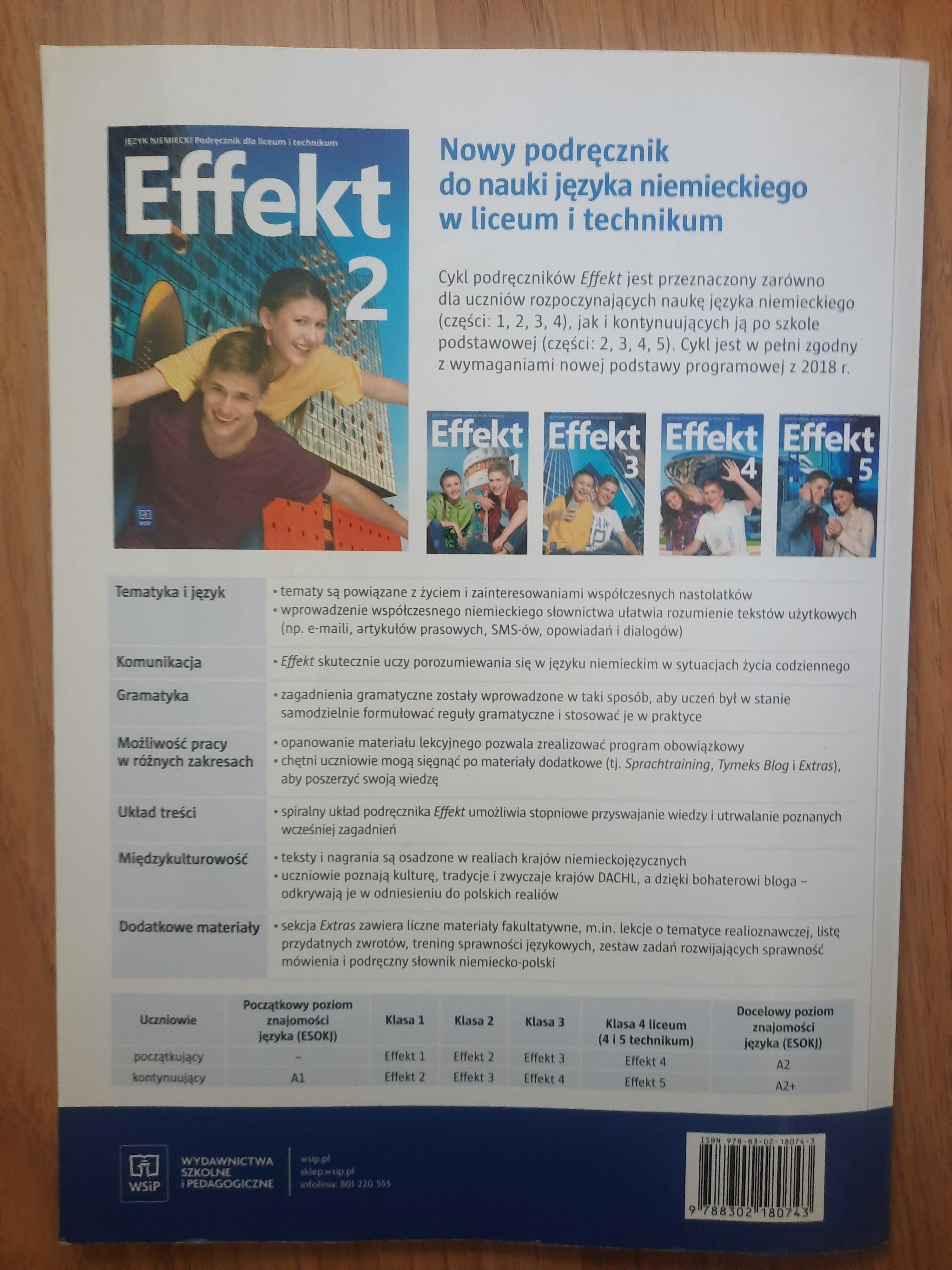 Podręcznik do j. niemieckiego Effect 2, ZP LO/tech