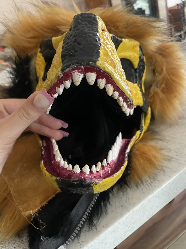 Dino maska furry fursuit mask