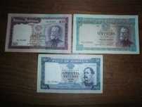 3 notas antigas de 50 e 100 escudos, 1957,1960,1961- excelente estado