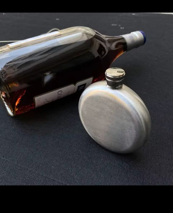 Nowa piersiówka kowbojski metalowa Stainless Steel