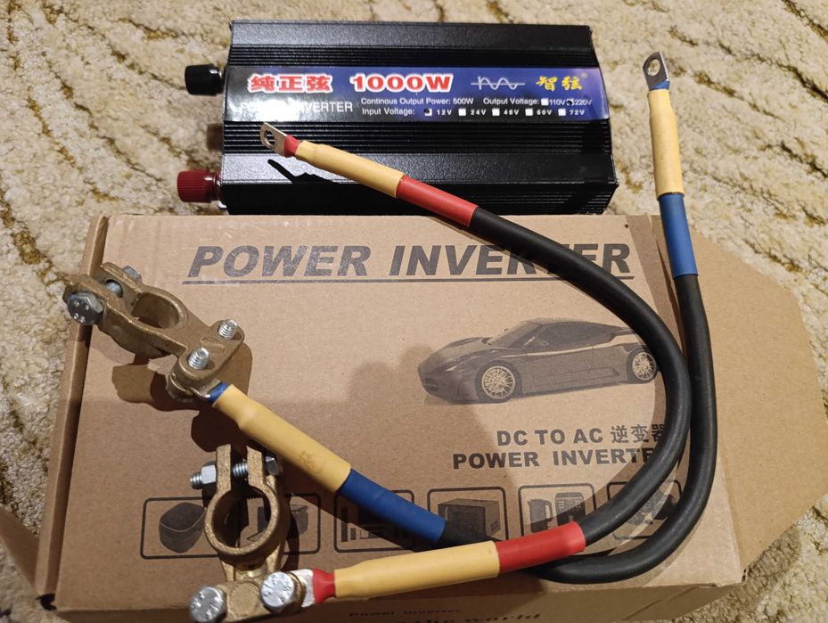 Інвертор, 12 В 220 В  1000 Вт Чистий синус.