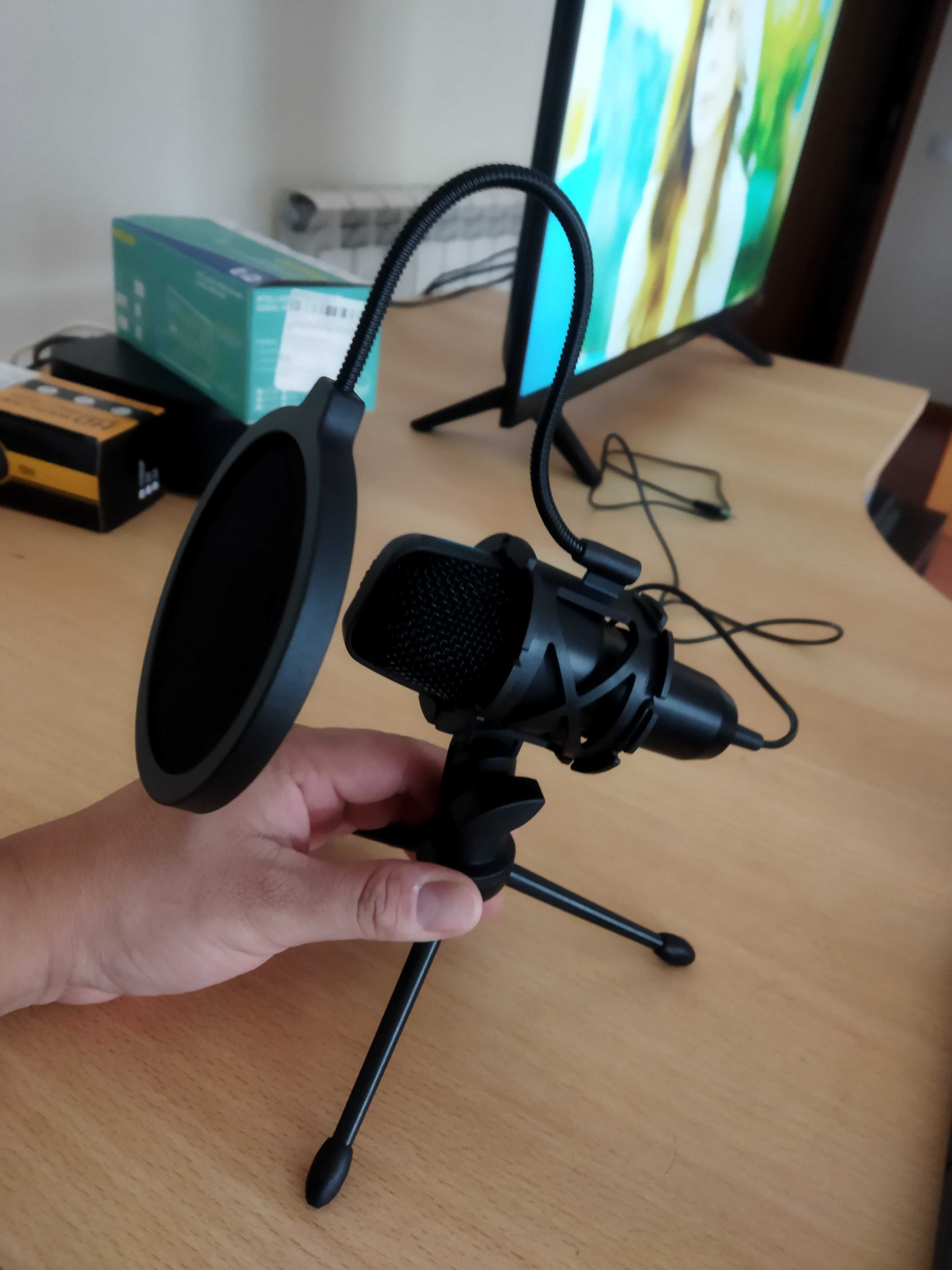 microfone para fazer streaming com adatptador de 3.5