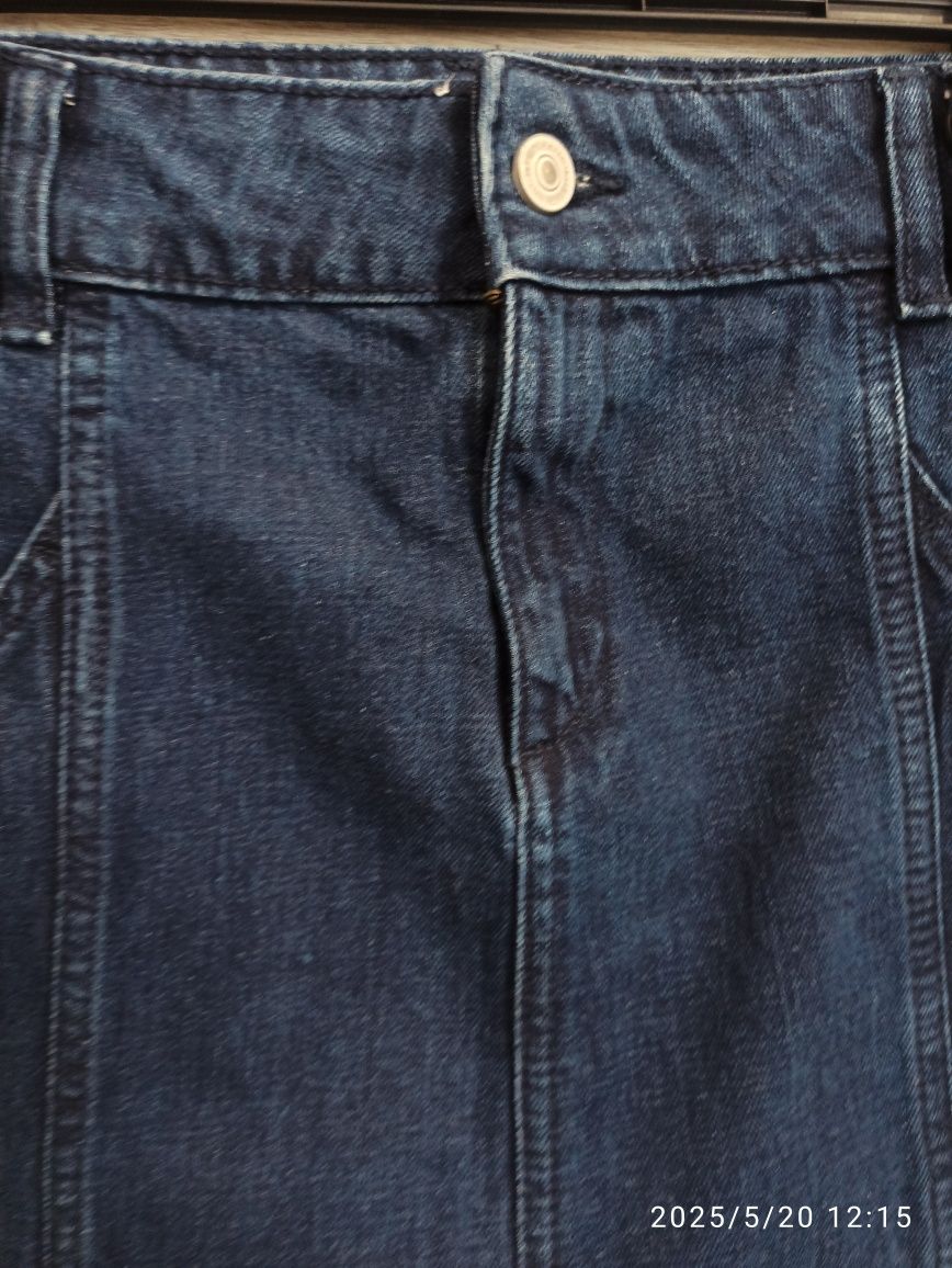 Spódnica ciemny jeans, rozmiar 44. 100 % bawełna